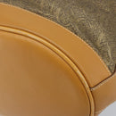 GUCCI Tote Bag PVC Canvas Beige Gold Auth ep13692-9