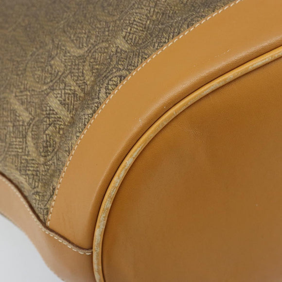 GUCCI Tote Bag PVC Canvas Beige Gold Auth ep13692