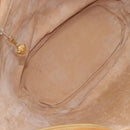 GUCCI Tote Bag PVC Canvas Beige Gold Auth ep13692-11