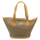 GUCCI Tote Bag PVC Canvas Beige Gold Auth ep13692-13