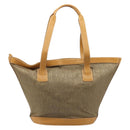 GUCCI Tote Bag PVC Canvas Beige Gold Auth ep13692-2