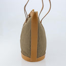 GUCCI Tote Bag PVC Canvas Beige Gold Auth ep13692-3