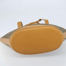 GUCCI Tote Bag PVC Canvas Beige Gold Auth ep13692-5