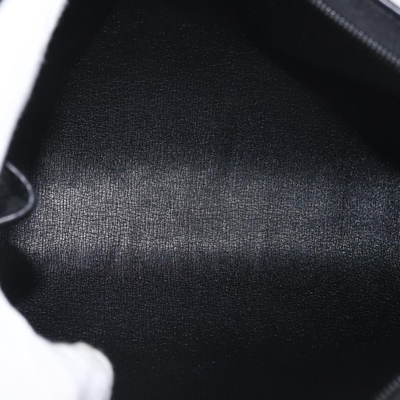 Christian Dior Trotter Canvas Clutch Bag Black Gold Auth ep13694