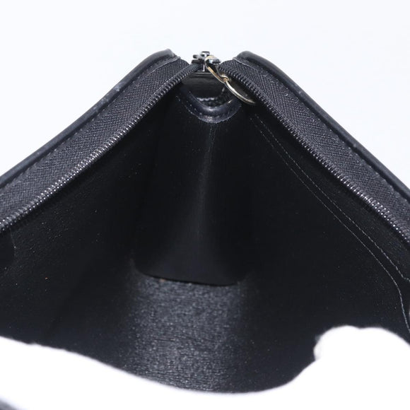 Christian Dior Trotter Canvas Clutch Bag Black Gold Auth ep13694