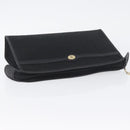 Christian Dior Trotter Canvas Clutch Bag Black Gold Auth ep13694-6