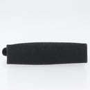 Christian Dior Trotter Canvas Clutch Bag Black Gold Auth ep13694-7