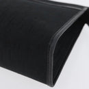Christian Dior Trotter Canvas Clutch Bag Black Gold Auth ep13694-9
