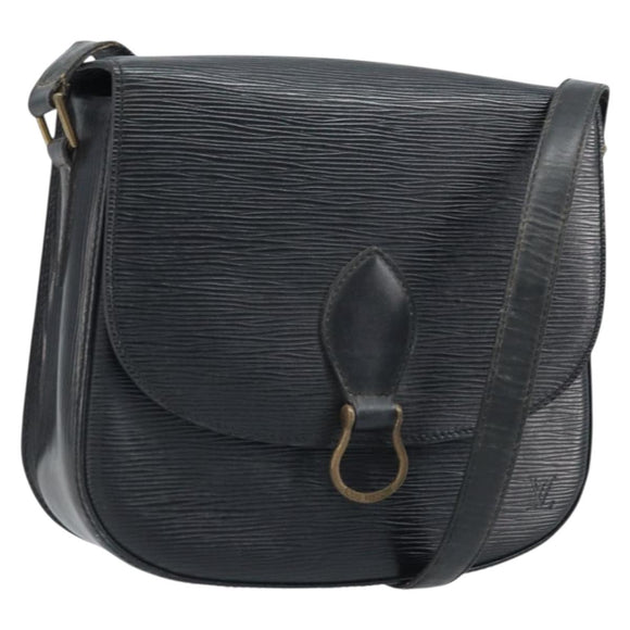 LOUIS VUITTON Epi Saint Cloud GM Shoulder Bag Black Noir M52192 LV Auth ep13697
