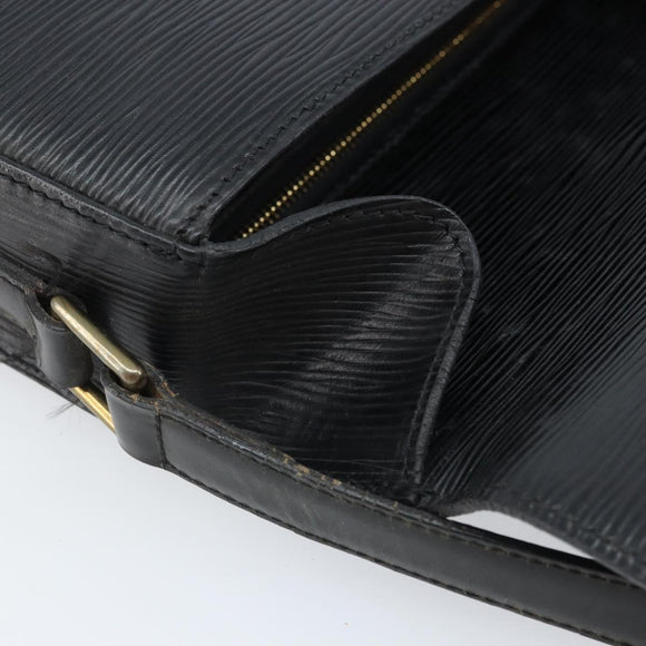 LOUIS VUITTON Epi Saint Cloud GM Shoulder Bag Black Noir M52192 LV Auth ep13697