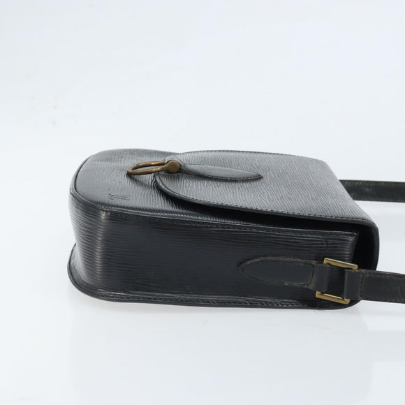 LOUIS VUITTON Epi Saint Cloud GM Shoulder Bag Black Noir M52192 LV Auth ep13697