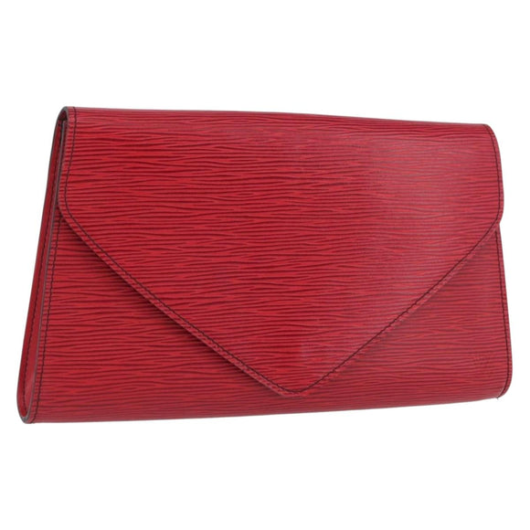 LOUIS VUITTON Epi Art Deco Clutch Bag Red M52637 LV Auth ep13698