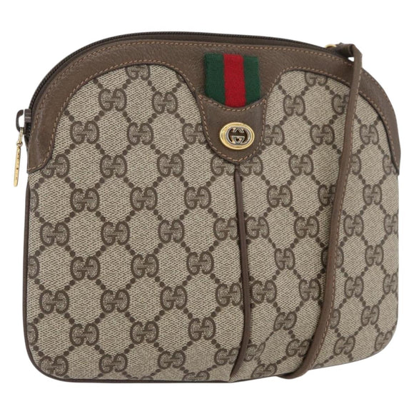GUCCI GG Supreme Web Sherry Line Tasche PVC Beige Gold 904 02 047 Auth ep13699