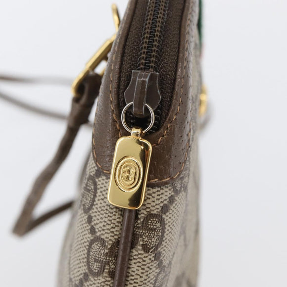 GUCCI GG Supreme Web Sherry Line Tasche PVC Beige Gold 904 02 047 Auth ep13699