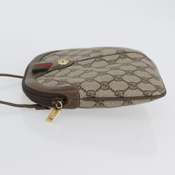 GUCCI GG Supreme Web Sherry Line Tasche PVC Beige Gold 904 02 047 Auth ep13699