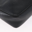 GUCCI GG Supreme Hand Bag Leather Black Gold Auth ep13702-15