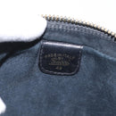 GUCCI GG Supreme Hand Bag Leather Black Gold Auth ep13702-12