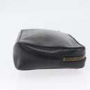 GUCCI GG Supreme Hand Bag Leather Black Gold Auth ep13702-3