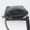 GUCCI GG Supreme Hand Bag Leather Black Gold Auth ep13702-4