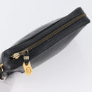 GUCCI GG Supreme Hand Bag Leather Black Gold Auth ep13702-6