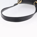 GUCCI GG Supreme Hand Bag Leather Black Gold Auth ep13702-7