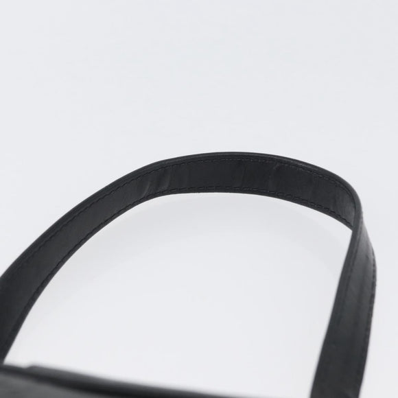 GUCCI GG Supreme Hand Bag Leather Black Gold Auth ep13702