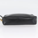 GUCCI GG Supreme Hand Bag Leather Black Gold Auth ep13702-5