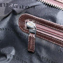 BURBERRY Nova Check Shoulder Bag Canvas Beige Silver Auth ep13710-20