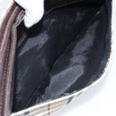 BURBERRY Nova Check Shoulder Bag Canvas Beige Silver Auth ep13710-21