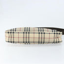 BURBERRY Nova Check Shoulder Bag Canvas Beige Silver Auth ep13710-5