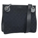 GUCCI GG Canvas Shoulder Bag Black Silver 120841 Auth ep13711-1