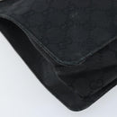 GUCCI GG Canvas Shoulder Bag Black Silver 120841 Auth ep13711-11