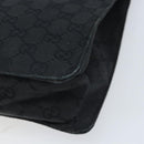 GUCCI GG Canvas Shoulder Bag Black Silver 120841 Auth ep13711-12