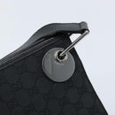 GUCCI GG Canvas Shoulder Bag Black Silver 120841 Auth ep13711-14