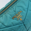 PRADA Shoulder Bag Nylon Light Blue Gold Auth ep13715-17