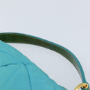 PRADA Shoulder Bag Nylon Light Blue Gold Auth ep13715-8
