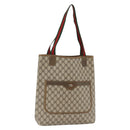 GUCCI GG Supreme Web Sherry Line Tote Bag PVC Beige 39 02 003 Auth ep13723-1