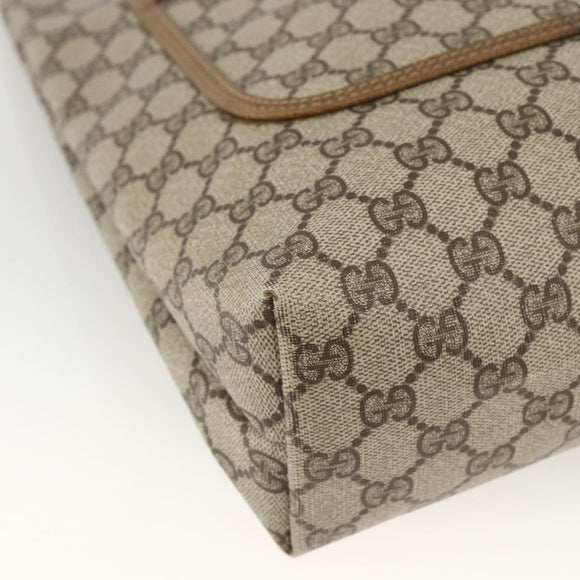 GUCCI GG Supreme Web Sherry Line Tote Bag PVC Beige 39 02 003 Auth ep13723