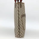 GUCCI GG Supreme Web Sherry Line Tote Bag PVC Beige 39 02 003 Auth ep13723-4