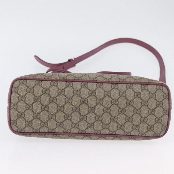 GUCCI GG Supreme Tote Bag PVC 2way Beige Gold 353440 Auth ep13726