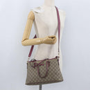 GUCCI GG Supreme Tote Bag PVC 2way Beige Gold 353440 Auth ep13726-25