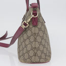 GUCCI GG Supreme Tote Bag PVC 2way Beige Gold 353440 Auth ep13726-3