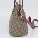 GUCCI GG Supreme Tote Bag PVC 2way Beige Gold 353440 Auth ep13726-4