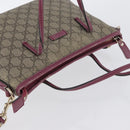 GUCCI GG Supreme Tote Bag PVC 2way Beige Gold 353440 Auth ep13726-6