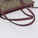 GUCCI GG Supreme Tote Bag PVC 2way Beige Gold 353440 Auth ep13726-7