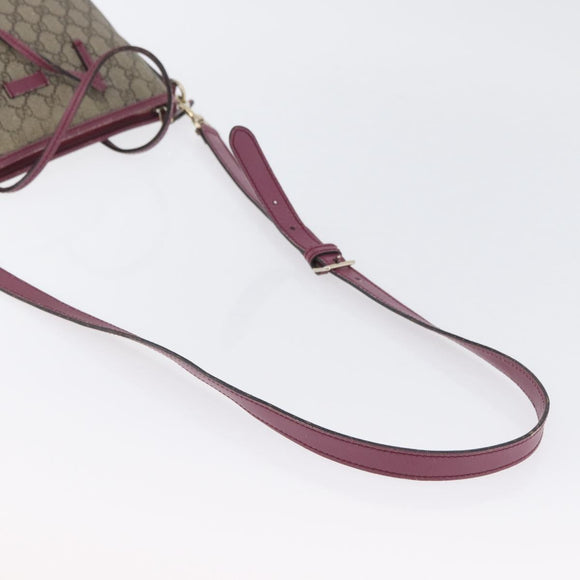 GUCCI GG Supreme Tote Bag PVC 2way Beige Gold 353440 Auth ep13726