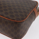 CELINE Macadam Canvas Shoulder Bag PVC Leather Brown Gold Auth ep13731-13