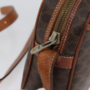 CELINE Macadam Canvas Shoulder Bag PVC Leather Brown Gold Auth ep13731-14