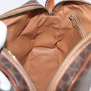 CELINE Macadam Canvas Shoulder Bag PVC Leather Brown Gold Auth ep13731-19