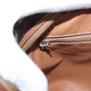 CELINE Macadam Canvas Shoulder Bag PVC Leather Brown Gold Auth ep13731-20